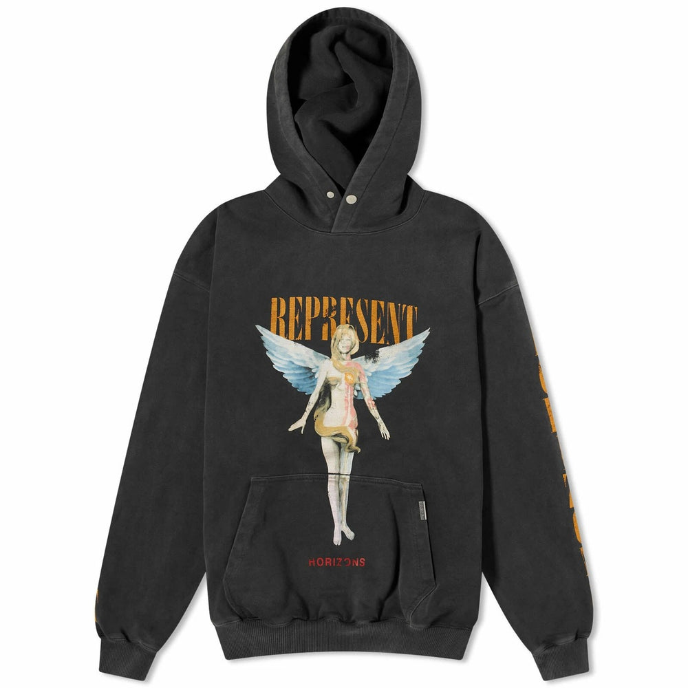 Represent Reborn Hoodie Aged Angel Black