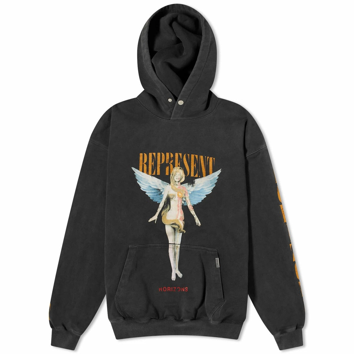 Represent Reborn Hoodie Aged Angel Black