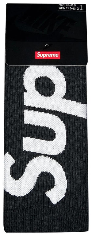 2021 Supreme x Nike Lightweight Crew Socks “Black” (Men’s 6–7.5)