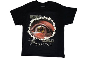 Travis Scott Astroworld 2021 Starry Eyed Astrofest Black Tee