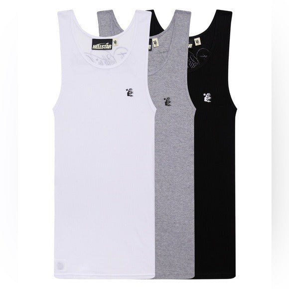 Hellstar Men's Tank Top 3-Pack - Black, Gray, and White