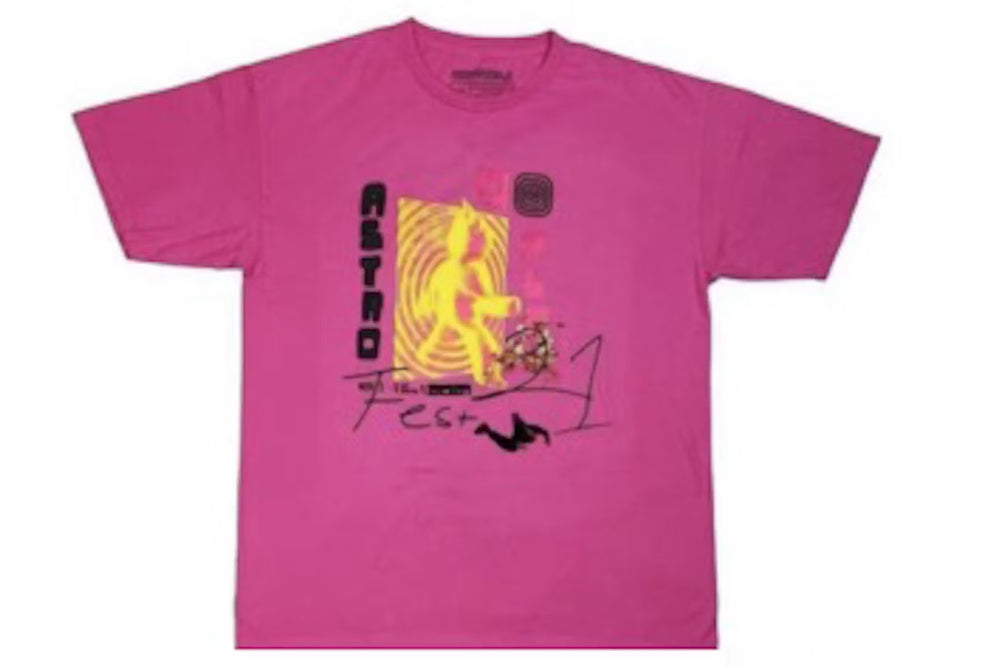 Travis Scott Other Side T-shirt Pink Astro 2021 Size Small