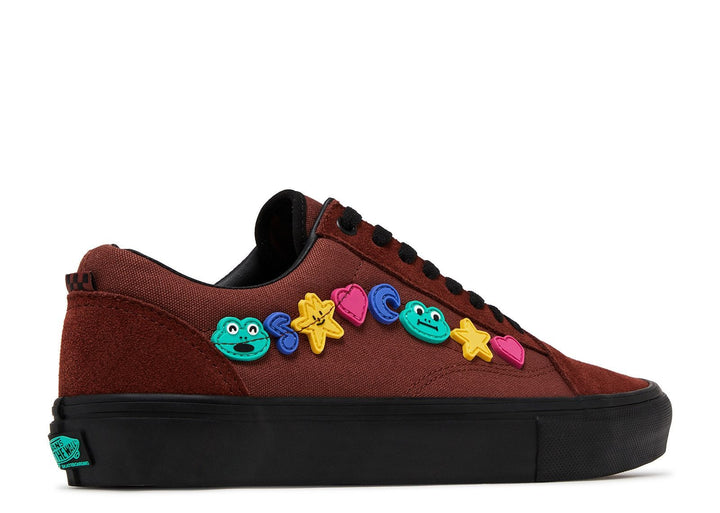 Vans Skate Old Skool Frog Skateboard Brown Black Shoes - Living Legend