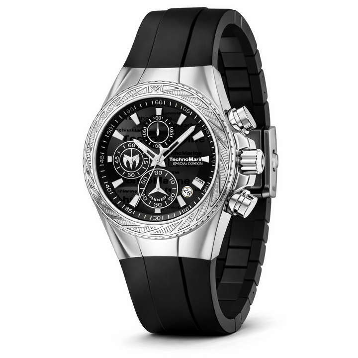 TechnoMarine Cruise Glitz Men's Watch - 45mm, Black (TM-125015)