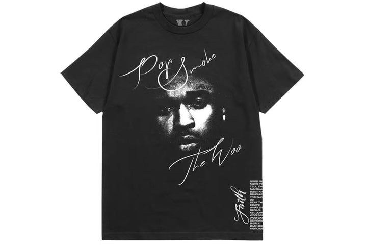 Pop Smoke x Vlone Faith T-shirt Black - Living Legend
