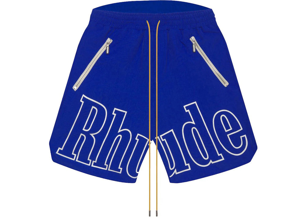 Rhude RH Logo Shorts Blue - Living Legend