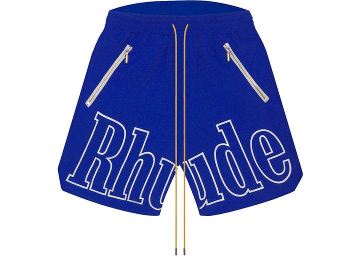 Rhude RH Logo Shorts Blue - Living Legend