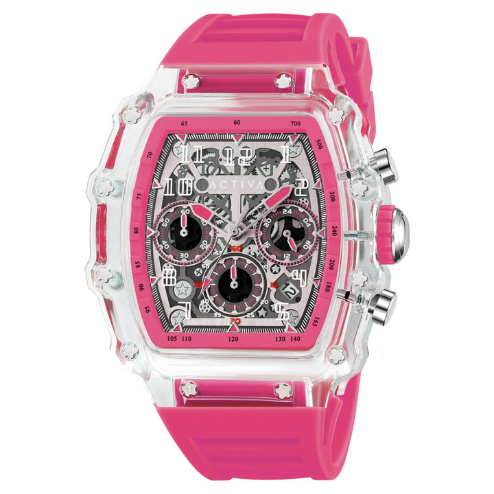Activa x Invicta Men’s Skeleton Watch – 44.3mm Pink (ACW2305-008)