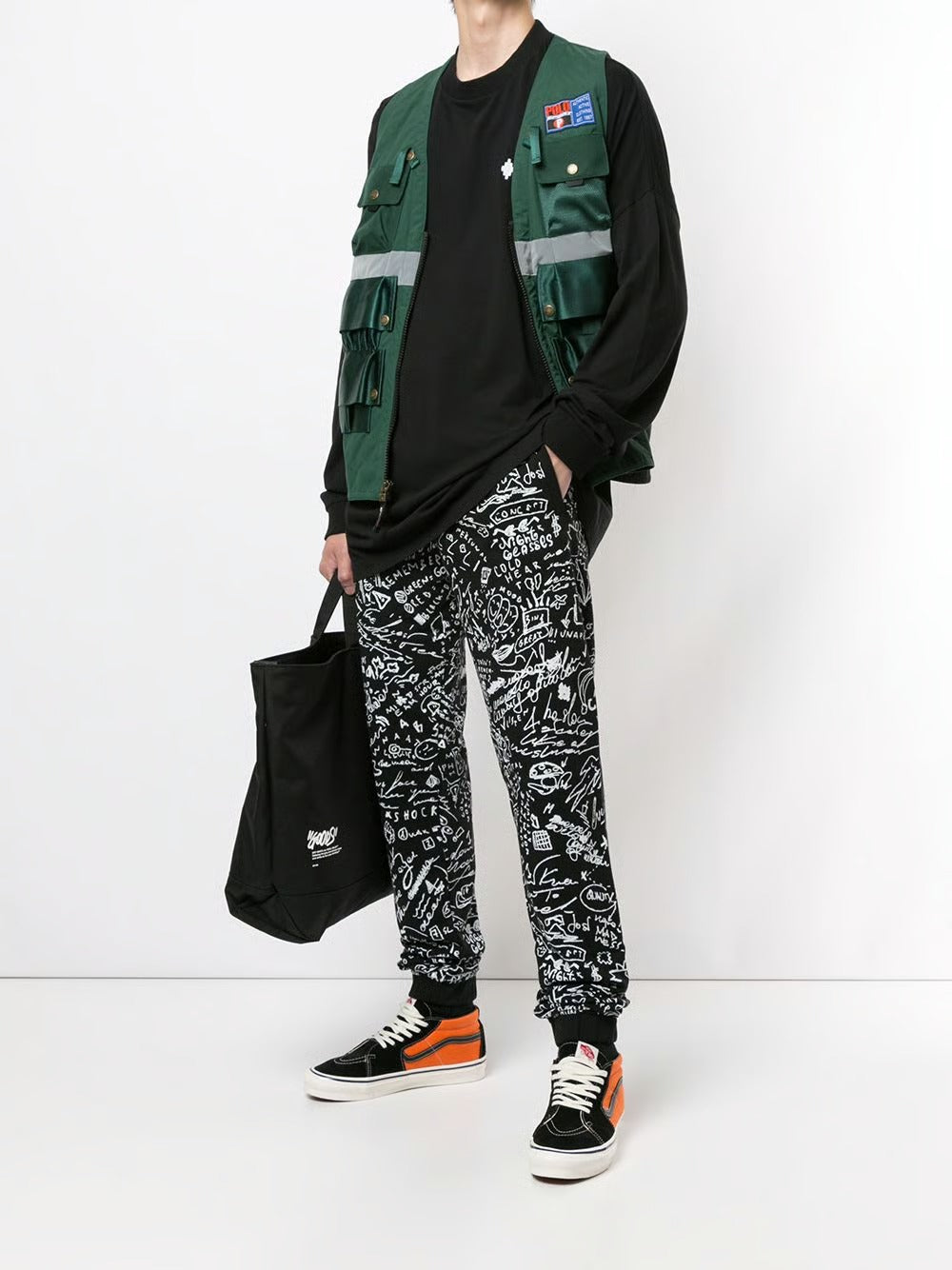 MARCELO BURLON C OF MILAN HOME scribble print track pants
