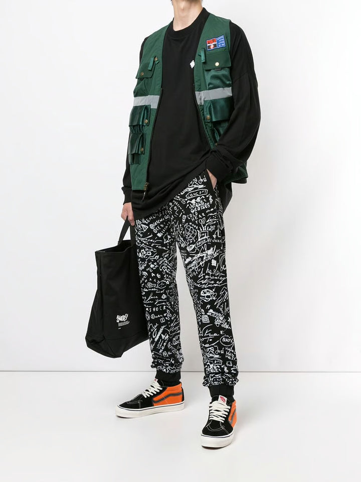 MARCELO BURLON C OF MILAN HOME scribble print track pants