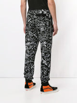 MARCELO BURLON C OF MILAN HOME scribble print track pants