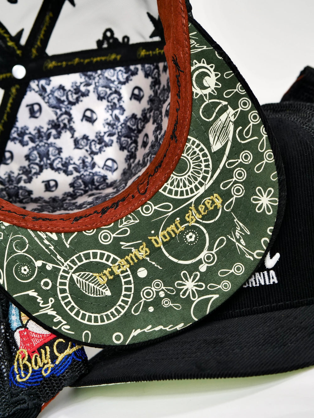 DVNIELLUU OG BA: FROM THE BAY TO THE WORLD TRUCKER HAT (BLACK CORDUROY/MESH) – 100% AUTHENTIC – NEW