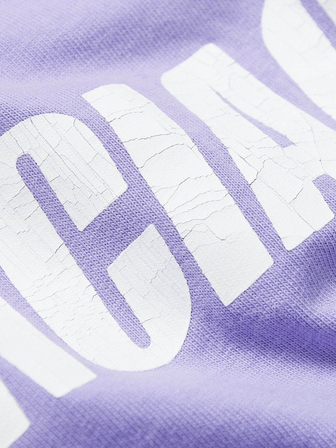 Balenciaga - Oversized Distressed Logo-Print Cotton-Jersey T-Shirt - Purple