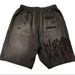 Travis Scott Utopia London UK Cross Black Washed Sweatshorts - Living Legend
