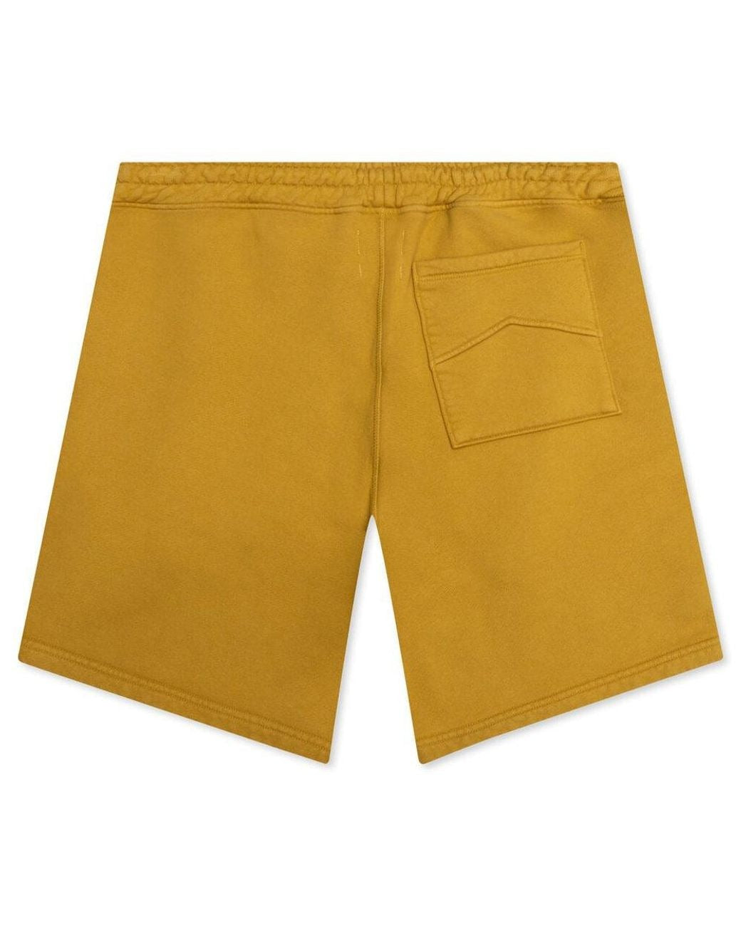 Rhude Men's Yellow Logo Embroidered Drawstring Sweatshorts - Living Legend