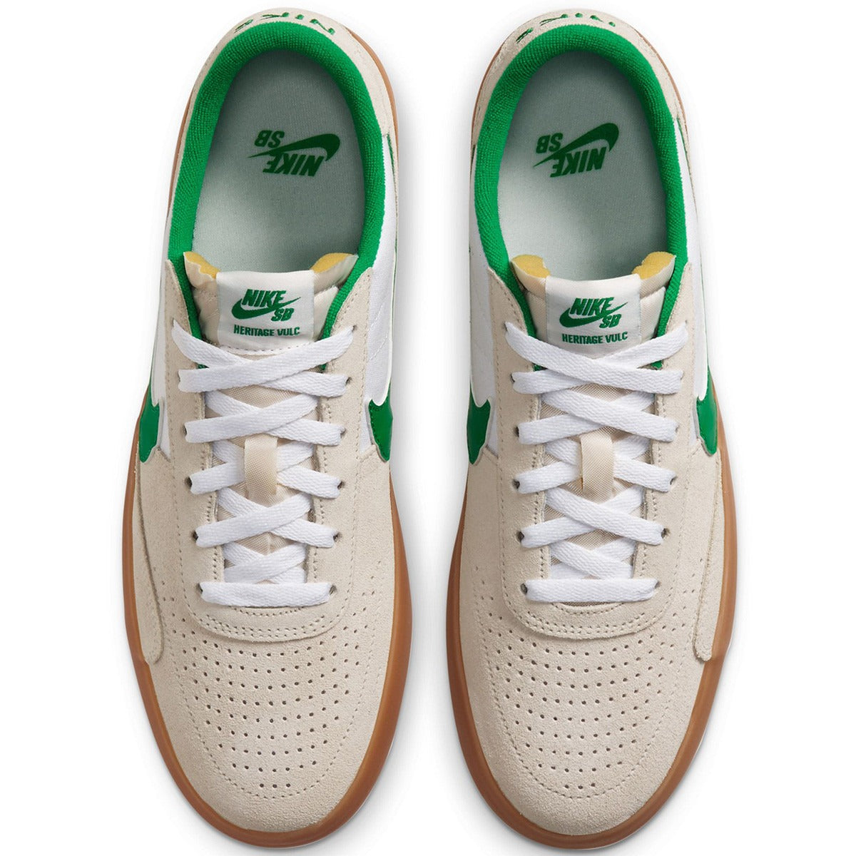 Nike Heritage Vulc SB Lucky Green Gum Sneakers Retro