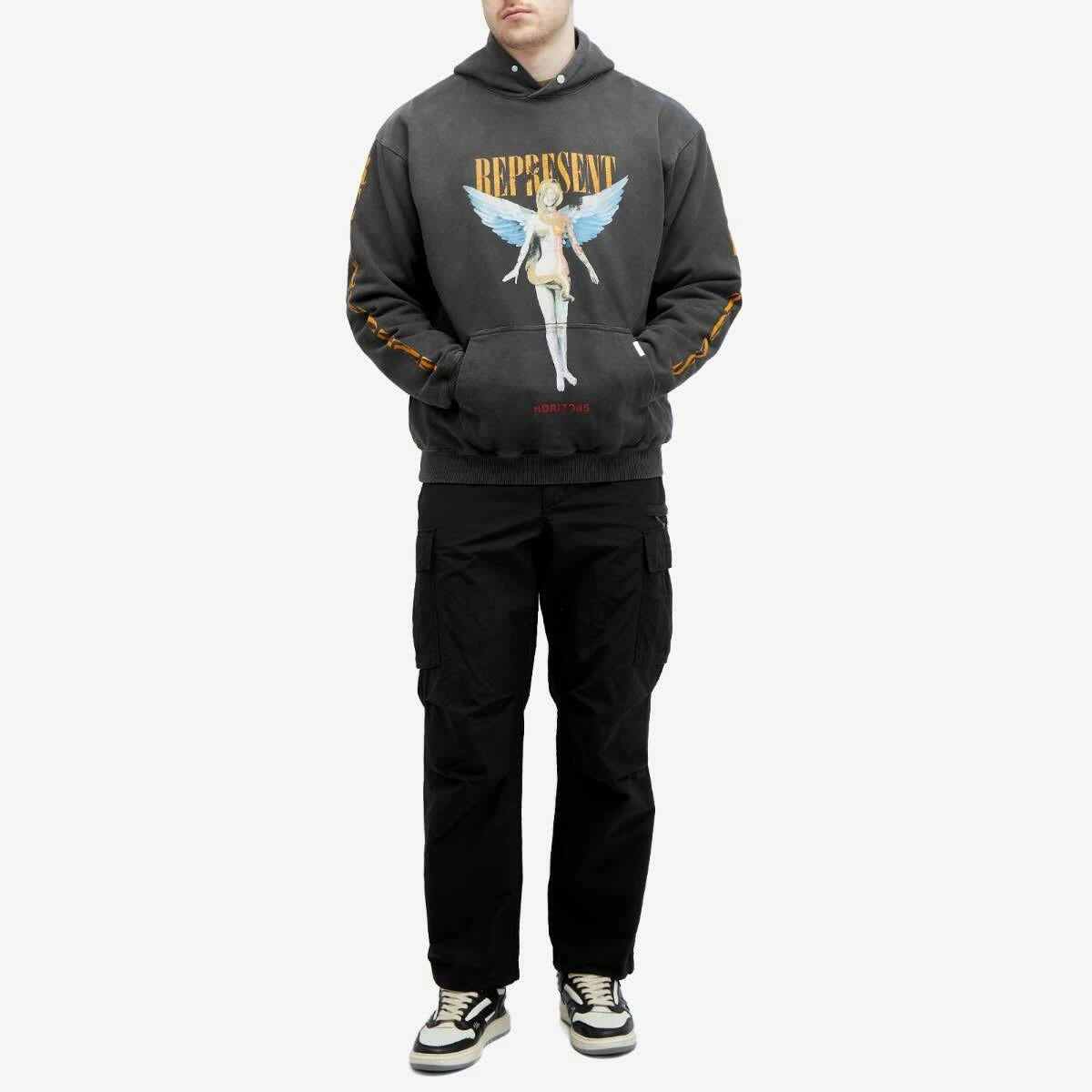 Represent Reborn Hoodie Aged Angel Black