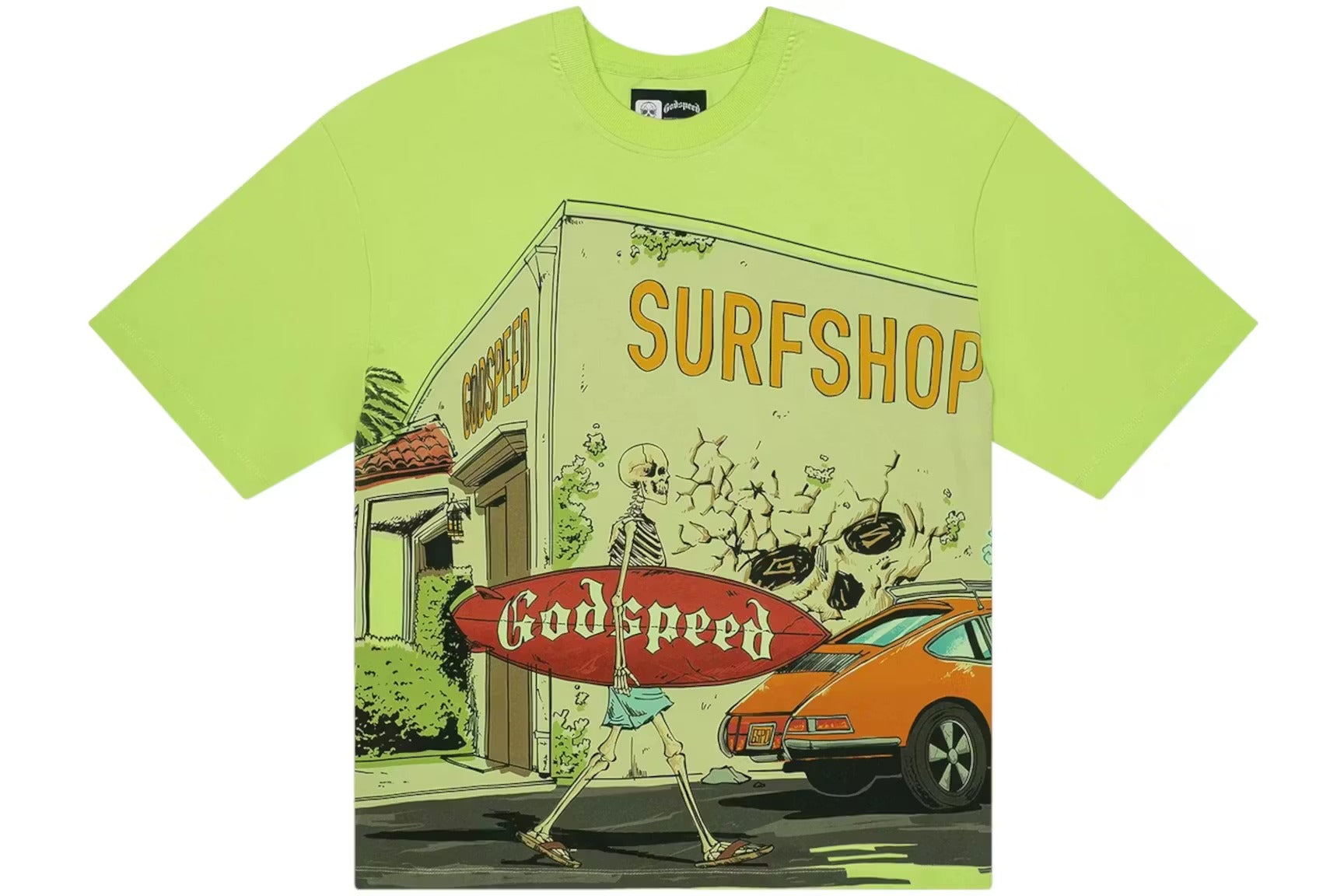 Godspeed GS Surf Shop T-Shirt Lime