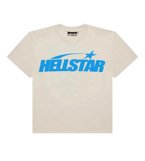 Hellstar Classic Regular Print Tee Cream/Blue