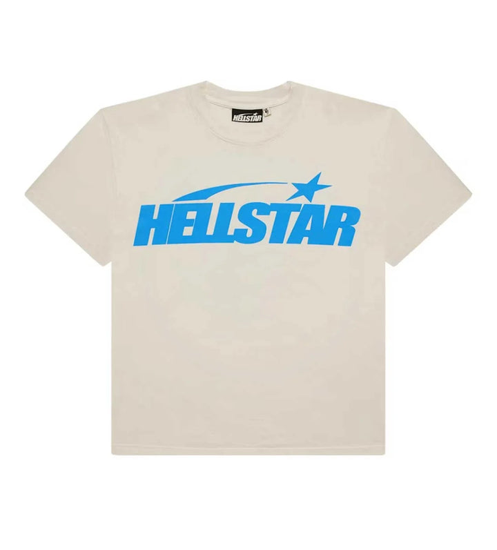 Hellstar Classic Regular Print Tee Cream/Blue