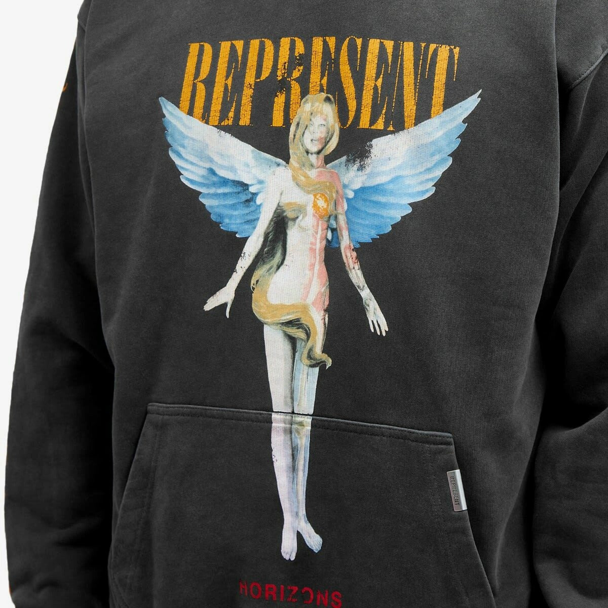 Represent Reborn Hoodie Aged Angel Black