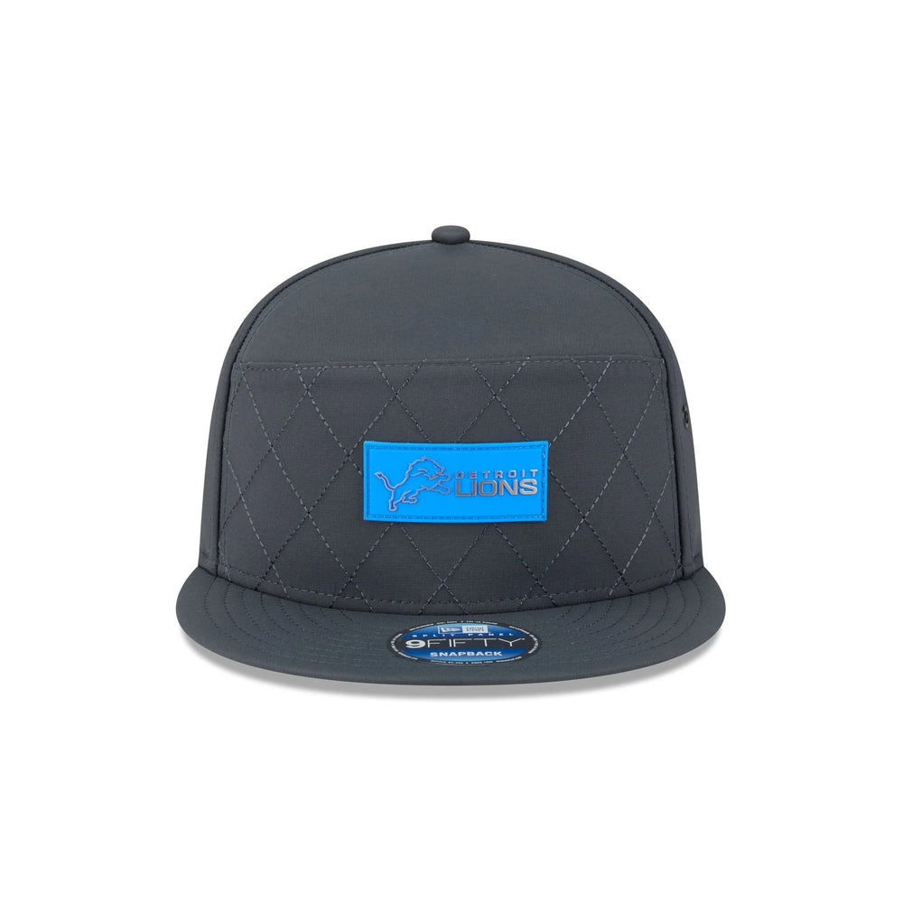 Detroit Lions  2025 Sideline Cold Weather Steel Clouds Split Panel 9FIFTY Snapback