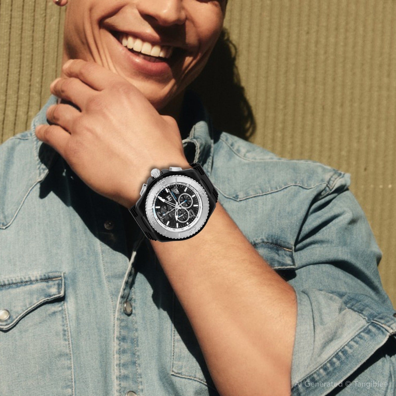 Men's TechnoMarine Jellyfish Cruise Silicone Strap Chronograph Watch TM-115110