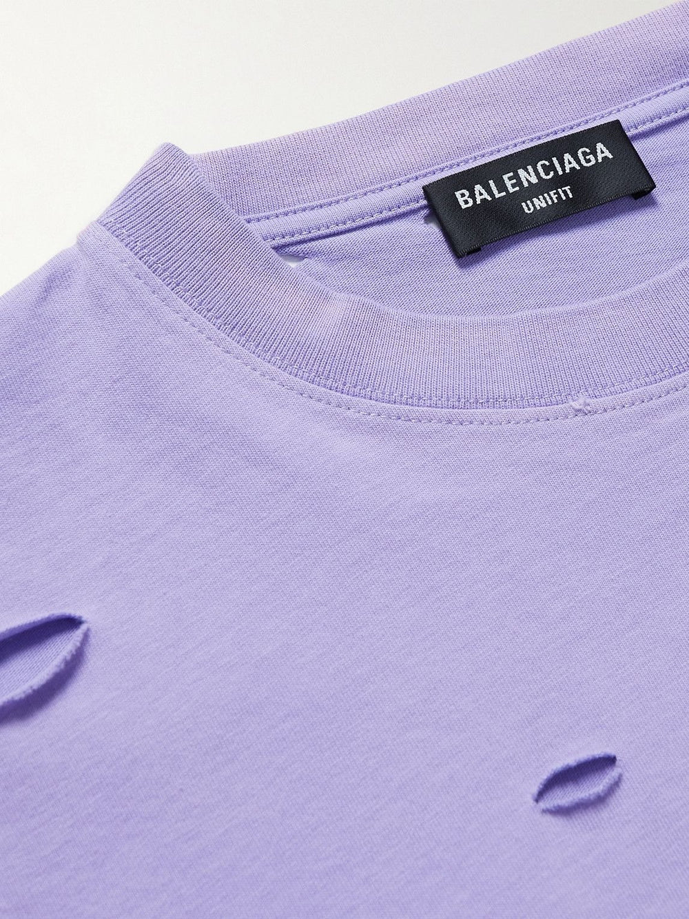 Balenciaga - Oversized Distressed Logo-Print Cotton-Jersey T-Shirt - Purple