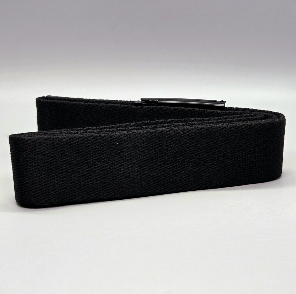 Stussy Logo Web Belt Black Military Style Flip Buckle Adjustable