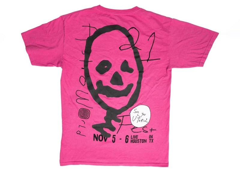 Travis Scott Other Side T-shirt Pink Astro 2021 Size Small