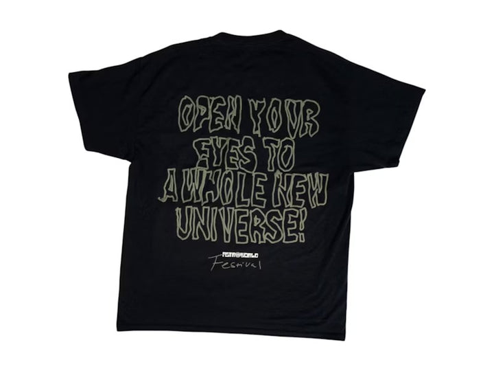 Travis Scott Astroworld 2021 Starry Eyed Astrofest Black Tee