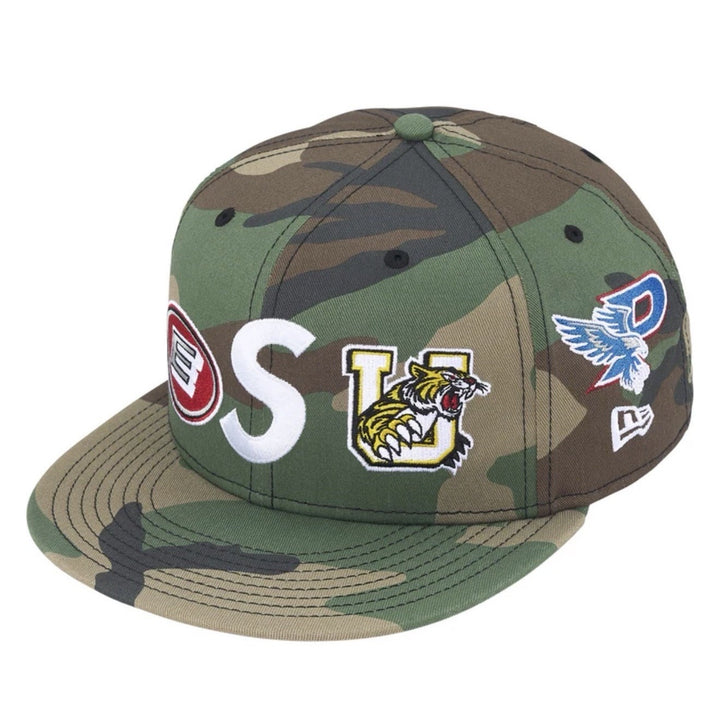 Supreme x New Era Mascots S Logo Hat – Camo Multicolor (Size 7 3/8)