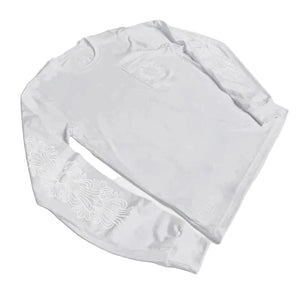 Chrome Hearts Online Exclusive Tonal White Floral Long Sleeve