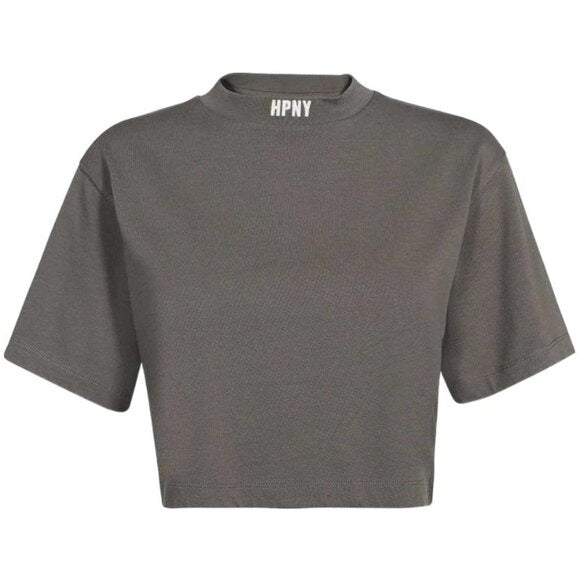 Heron Preston Gray 'HPNY' Cropped T-Shirt