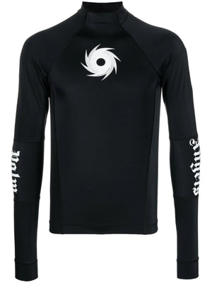 Palm Angels Black Anti-UV Surf Long Sleeve T-Shirt - Living Legend