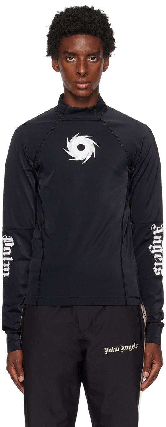 Palm Angels Black Anti-UV Surf Long Sleeve T-Shirt - Living Legend